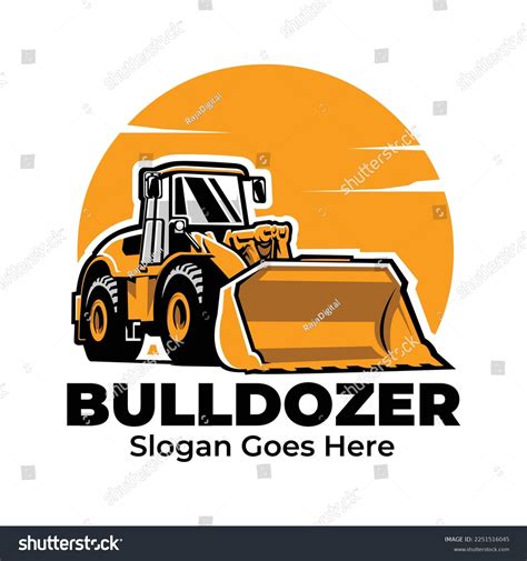 Premium Bulldozer Logo Vector Art Isolated Stock Vector (Royalty Free ...