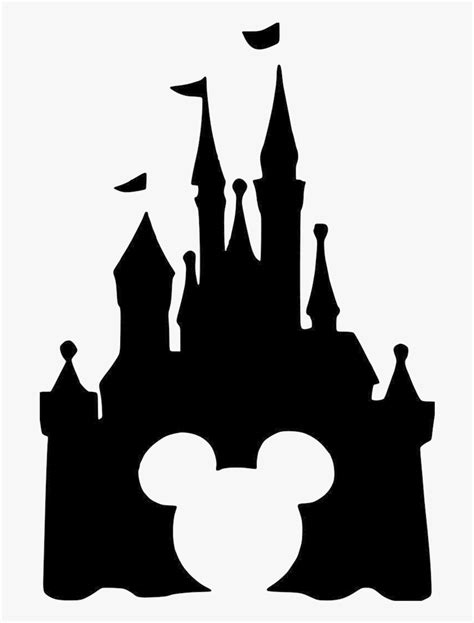 Disney Castle Ears File Size Silhouette On Clipart - Easy Disney Castle Drawing, HD Png Download ...