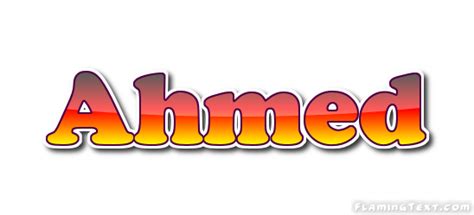 Ahmed Logo | Free Name Design Tool from Flaming Text