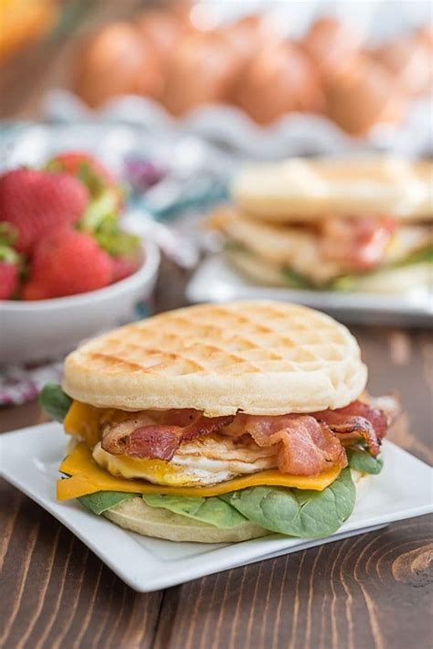 Waffle Breakfast Sandwich - Almost Supermom