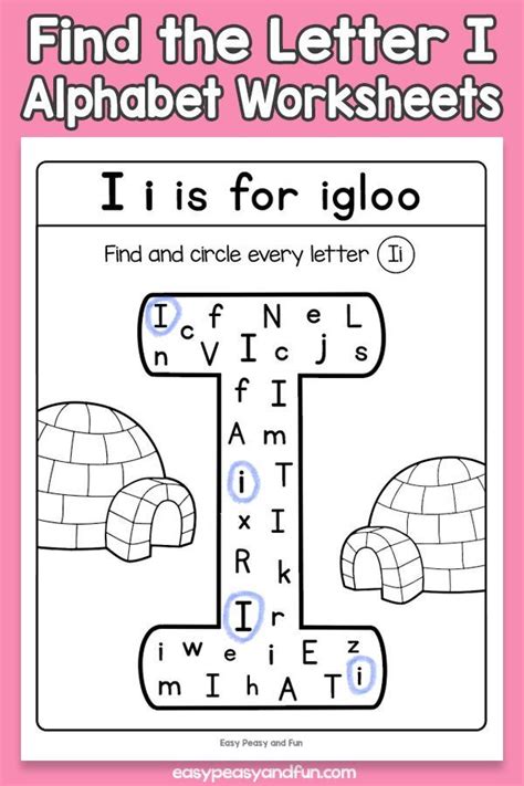 Find the Letter I Worksheets | Letter i worksheet, Letter i, Kids ...