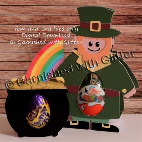 Leprechaun/pot of Gold. Digital Download Cutting Files. Fcm/svg. Suitable for Crme Egg Sizes ...