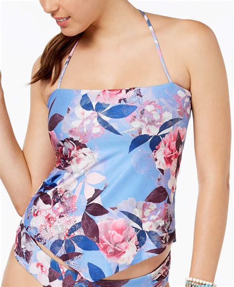 Becca Floral-Print Tankini Top Women's Swimsuit | Floral print tankini, Printed tankini, Fashion