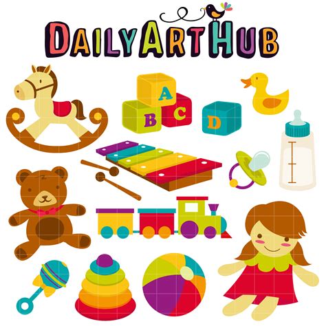 Baby Toys Clip Art Set – Daily Art Hub – Free Clip Art Everyday