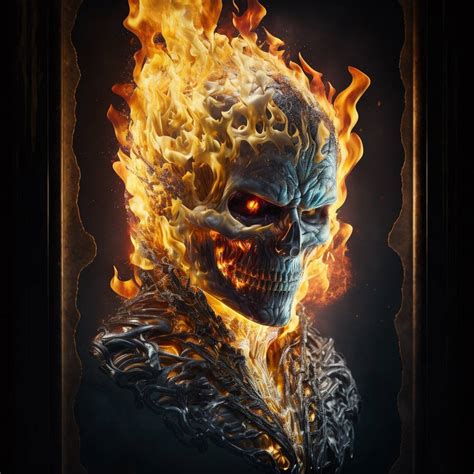 Ghost Rider fire face by RATUL-ART on DeviantArt