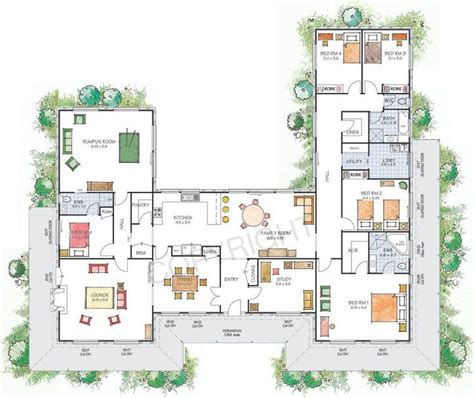 H Shaped House Floor Plans