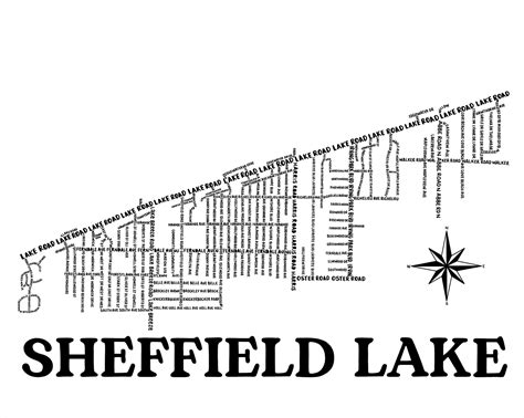 Sheffield Lake Ohio Map Print – Whereabouts Shop