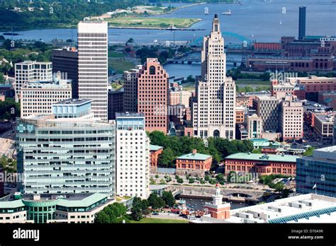 Aerial of The Downtown Skyline Providence, Rhode Island Stock Photo - Alamy