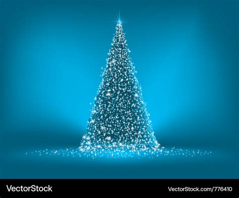 Abstract blue christmas tree Royalty Free Vector Image