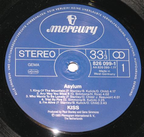 KISS - Asylum Album Cover Gallery & 12" Vinyl LP Discography ...