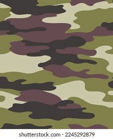 Green Camouflage Pattern Army Fabric Texture Stock Vector (Royalty Free ...