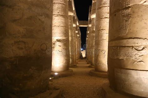 Luxor Temple - Night view stock photo. Image of egypt - 110630736