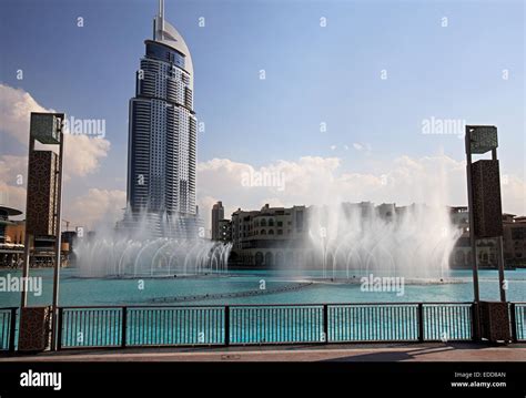 Burj Khalifa Performing Fountain Stock Photo - Alamy