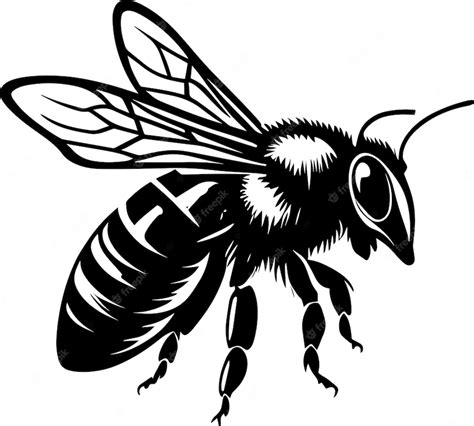 Premium Vector | Honey bee logo monochrome design style