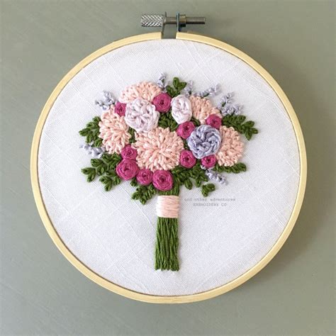 The Madeleine Bouquet - DIY Floral Hand Embroidery Pattern - And Other ...