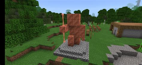 A statue i made out of the new copper to start off 1.17 : r/Minecraft