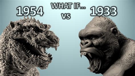 What if Godzilla 1954 Fought King Kong 1933 - YouTube