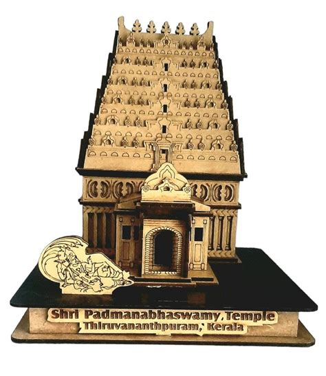 Shri Padmanabhaswamy Temple A Wooden Handmade Replica of the - Etsy