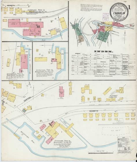 Franklin, New Hampshire 1902 - Old Map New Hampshire Fire Insurance ...