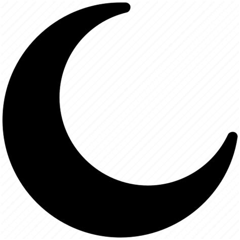 Half, moon, moon shape, moon sign icon