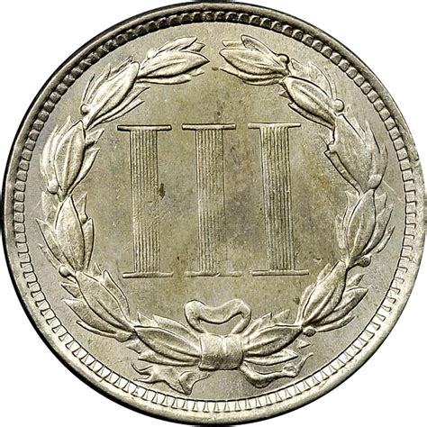 1874 3CN MS Nickel Three Cents | NGC