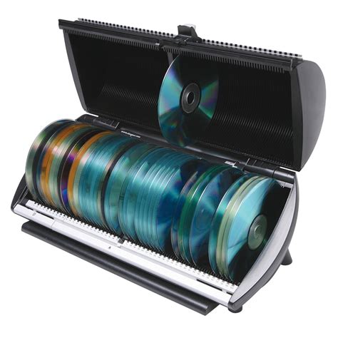 Discgear CD DVD Storage Organizer Box with Indexed Selector - Holds 100 ...