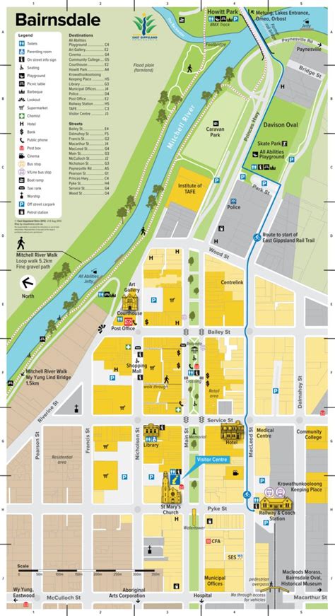 Bairnsdale Town Centre Map by Visualvoice | Avenza Maps