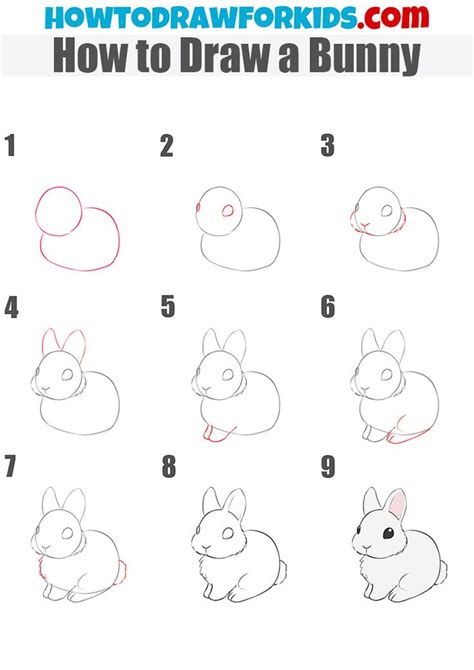 How to Draw a Bunny | How to Draw for Kids | Easy bunny drawing, Bunny drawing, Cute easy drawings