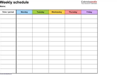 Time Management Chart Template For Your Needs