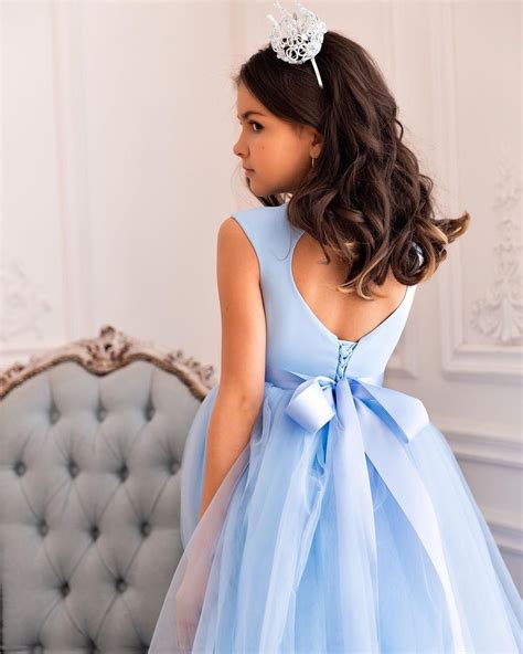 Light Blue Flower Girl Dress, Flower Girl Dress Tulle, Junior ...