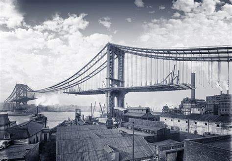 The Manhattan Bridge Construction - 1909 | This image restor… | Flickr