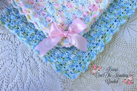 How To Crochet A Simple Shells Baby Blanket - Krissys Over The Mountain ...