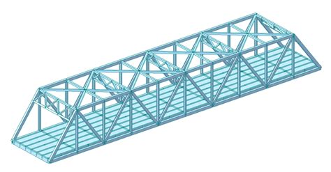 The constructed finite element model of a steel truss bridge. | Download Scientific Diagram