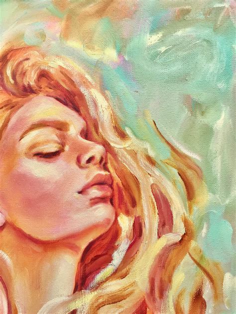 Female Portrait Oil Painting Original Art Serenity Portrait | Etsy