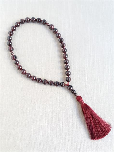 Islamic prayer beads Garnet tasbih 33 beads Tasbeeh Misbaha | Etsy