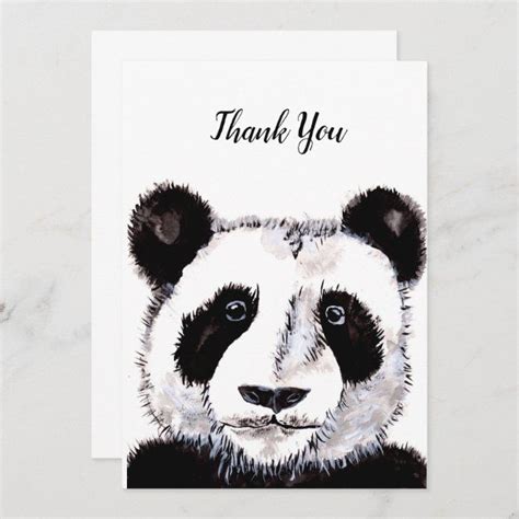 Panda says thank you card | Zazzle | Thank you cards, Cards, Panda