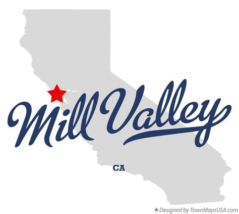 Map of Mill Valley, CA, California