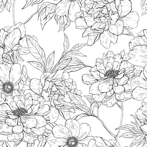 Black And White Flower Wallpaper Simple