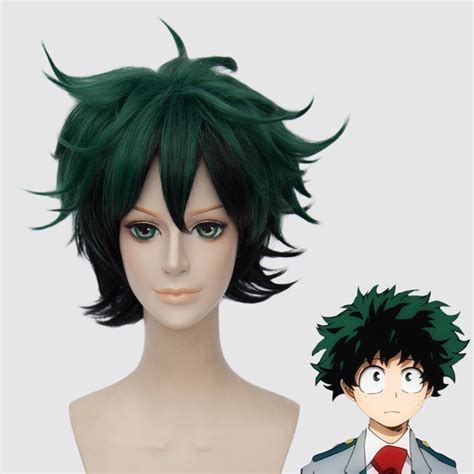 AAA Hero Academia Izuku Midoriya Deku Short Green Black Mix Cosplay Hair Wig 4549458229701 | eBay