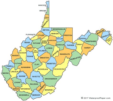 West Virginia County Map - WV Counties - Map of West Virginia