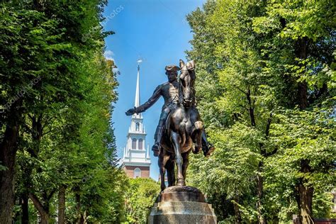 Paul Revere Statue in Boston, Massachusetts — Stock Photo © f11photo ...