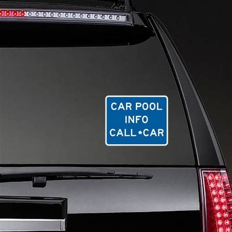 Carpool Info Call *Car Sticker