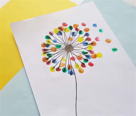 Finger Painting - Dandelion - craftbits.com | Inspiration in 2019 ...