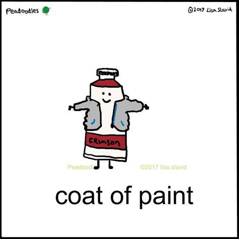 #peadoodles #pun #punny #paint #coatofpaint #painting #artist #crimson #alizarincrimson # ...