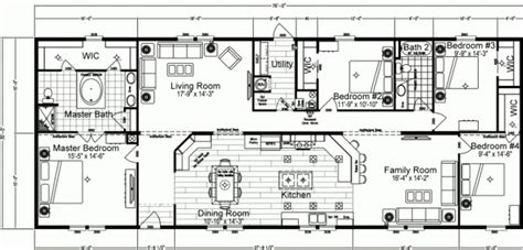 Beautiful 4 Bedroom Double Wide Mobile Home Floor Plans - New Home Plans Design