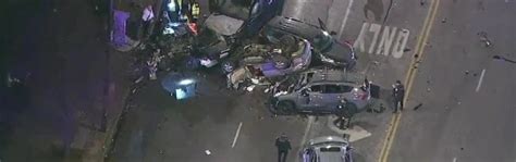 Chicago crash leaves 2 dead and 16 hurt including kids after 'stolen Charger slams into 7 cars ...