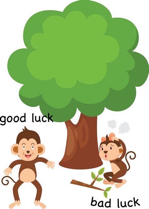 Opposite good luck and bad luck illustration 3239819 Vector Art at Vecteezy