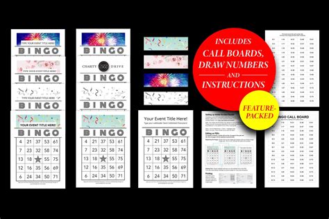 Editable Bingo Card Template Printable Customisable Bingo Card Charity ...