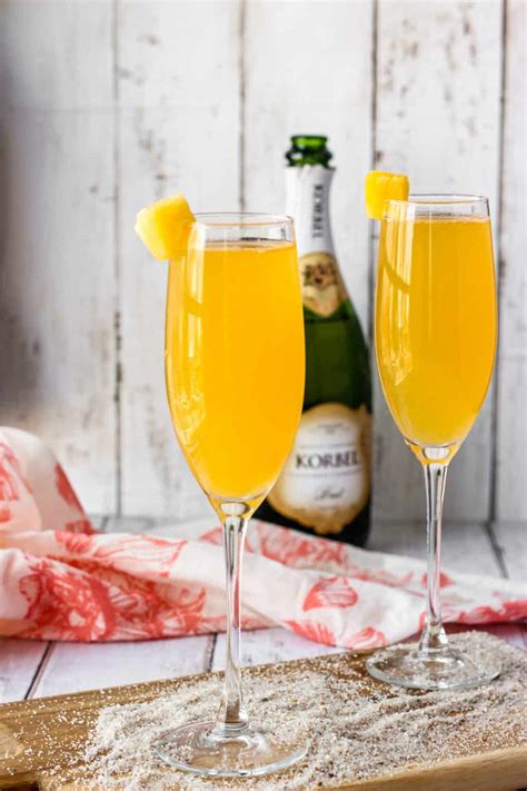 Peach Mimosa - A Seasoned Greeting - A tropical mimosa for brunch