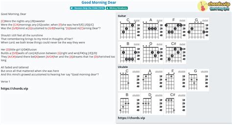 Chord: Good Morning Dear - tab, song lyric, sheet, guitar, ukulele ...